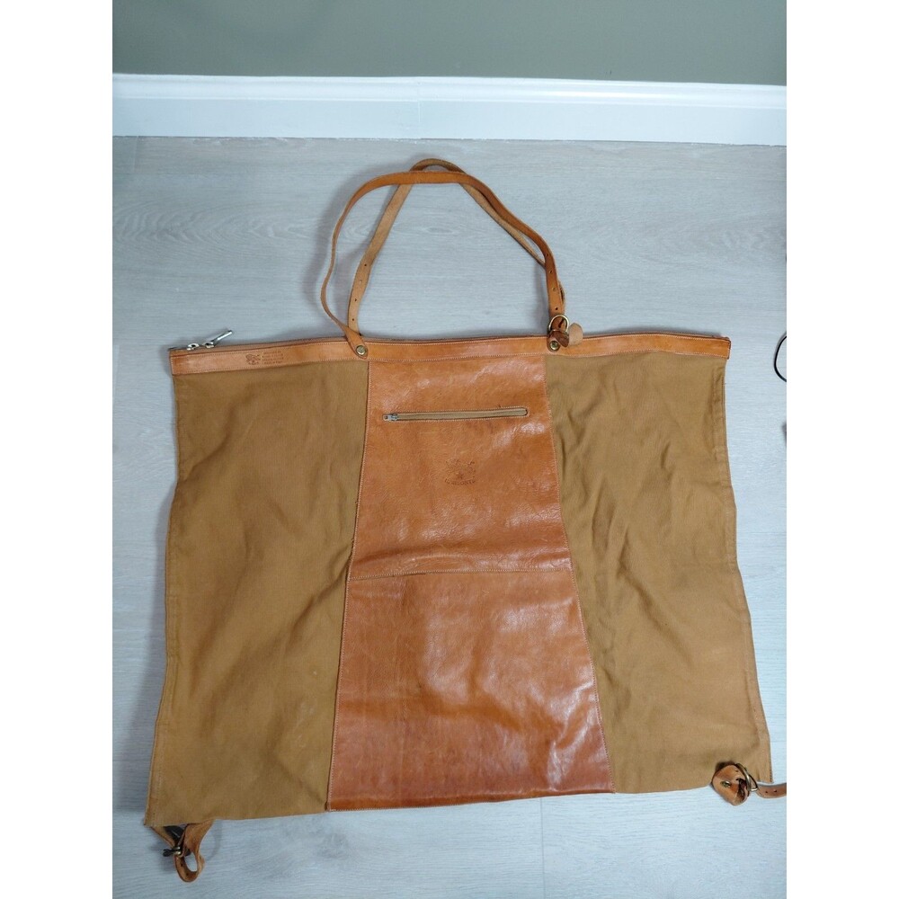 Il BISONTE Designed By Wanny Di Filippo Made In Italy Brown Leather Large Tote